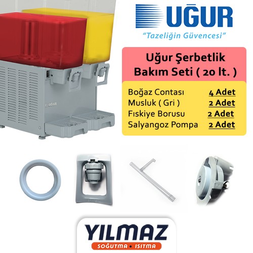 Uğur Şerbetlik Bakım Seti - 20 Litre (Conta, Musluk, Fıskiye, Salyangoz)