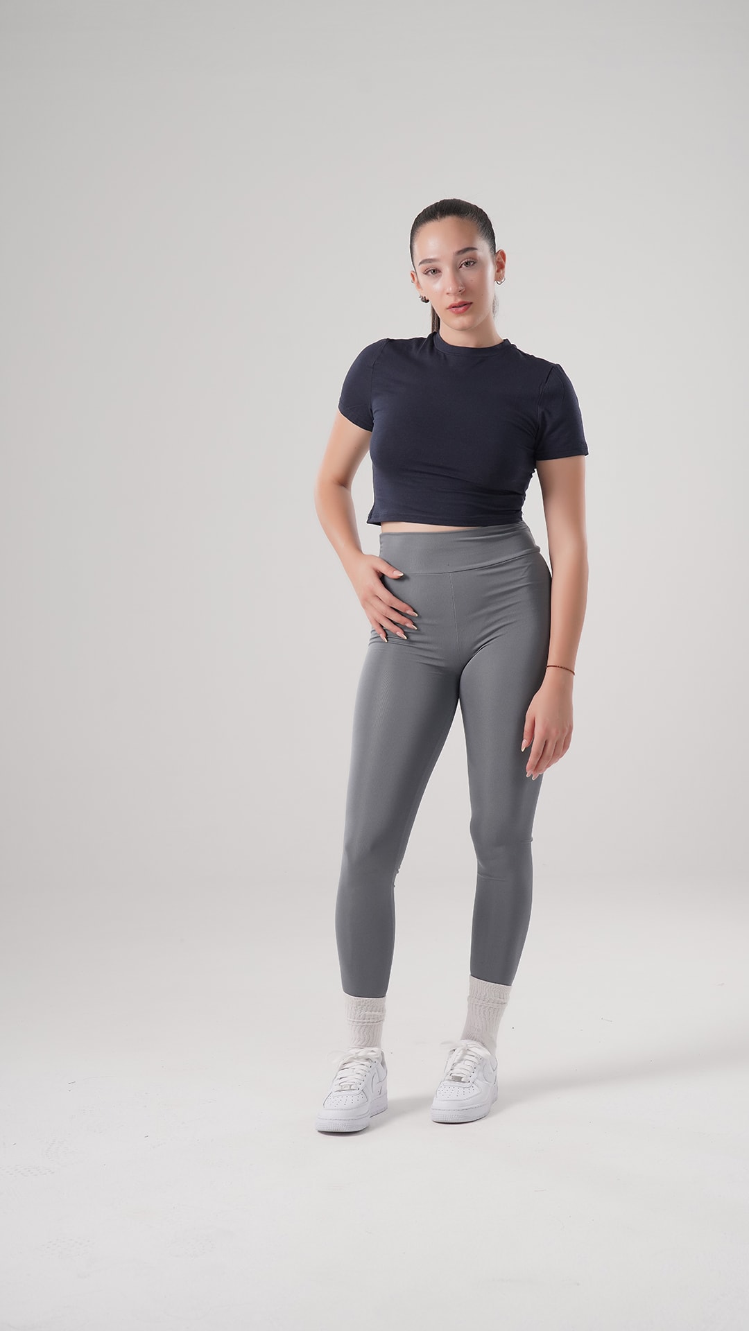 VELORA FLOW BASIC T-SHIRT - Lacivert