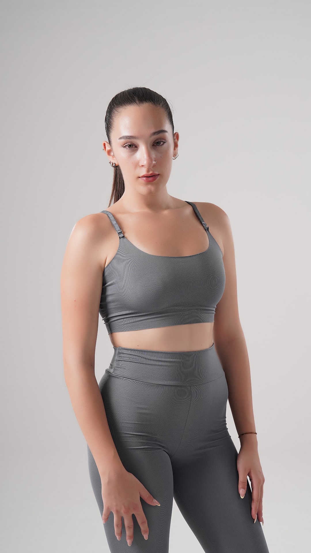 VELORA FLOW ASKILI CROP - Gri