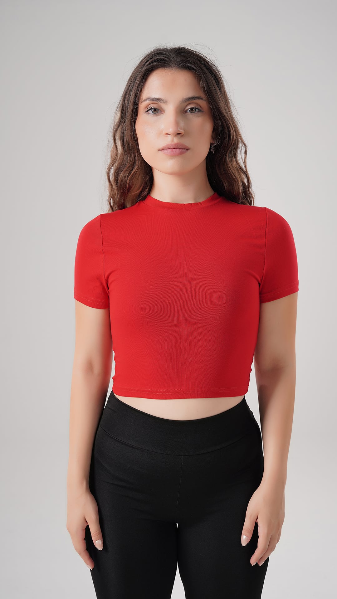 VELORA FLOW BASIC T-SHIRT - Açık Kırmızı