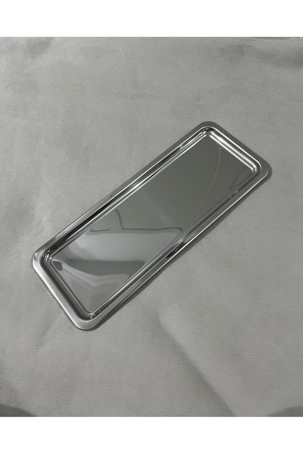 2'Li Lüx Paslanmaz Çelik Baton Servis ,Çay ,Kahve ,İkramlık Ve Sunum Tepsisi