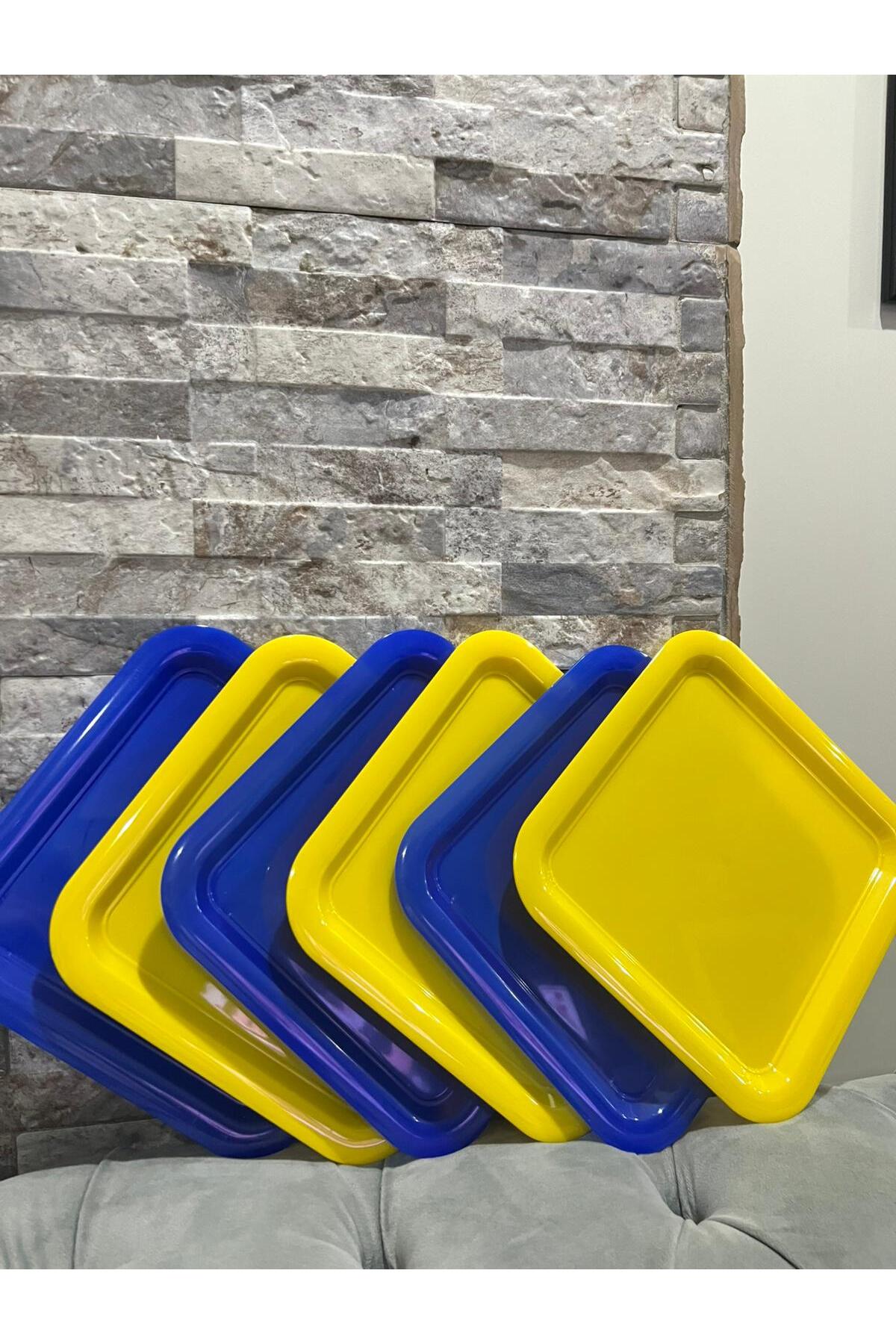 6'Lı Set Taraftar Plastik Tabak Sunum Tepsisi Fenerbahçe