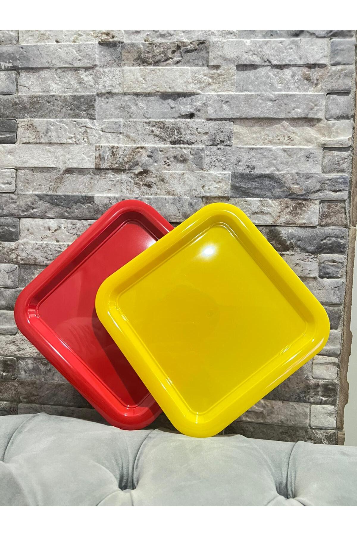 2'Li Taraftar Plastik Tabak Sunum Tepsisi Galatasaray