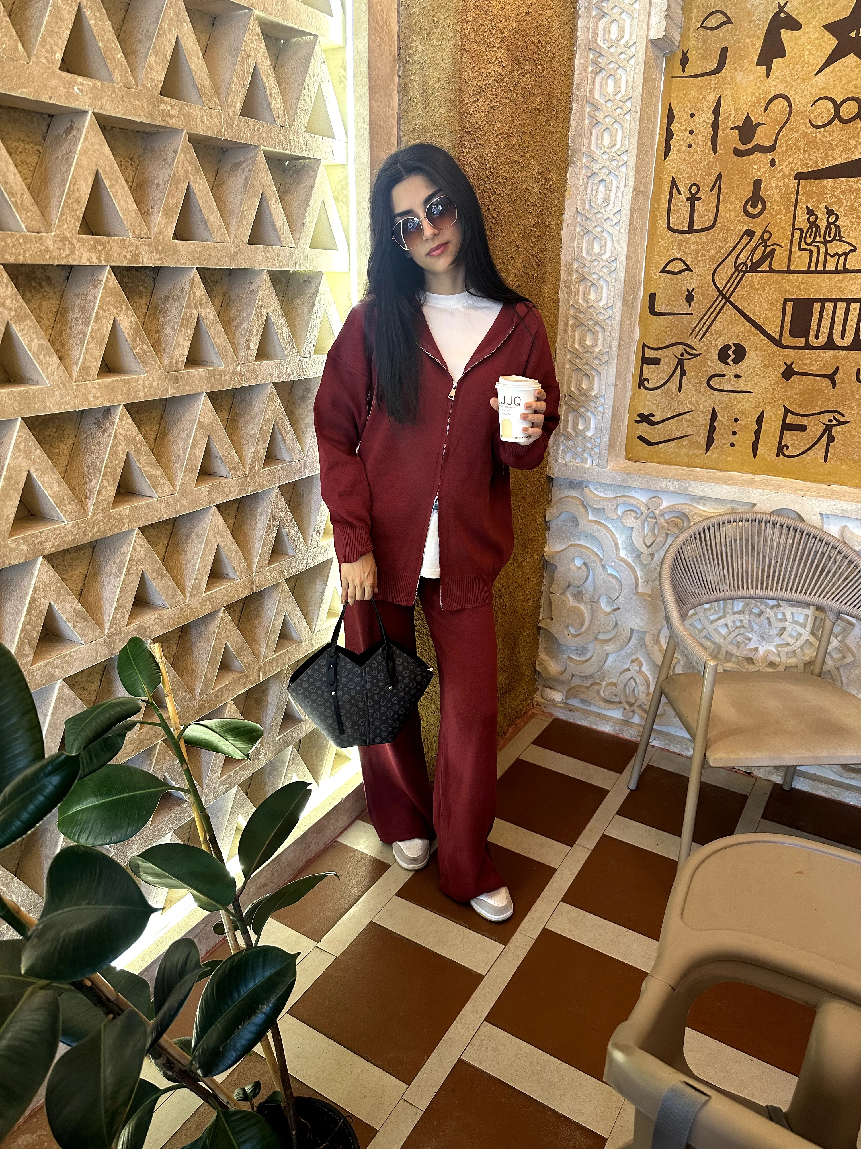 Krn Çelik Örme Triko Takım Bordo