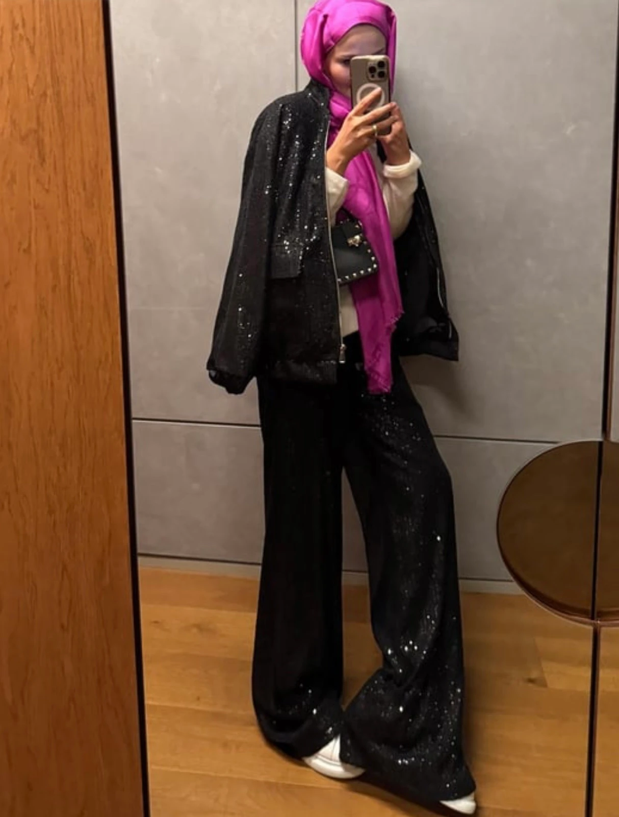 Pul Payetli Palazzo Pantolon 