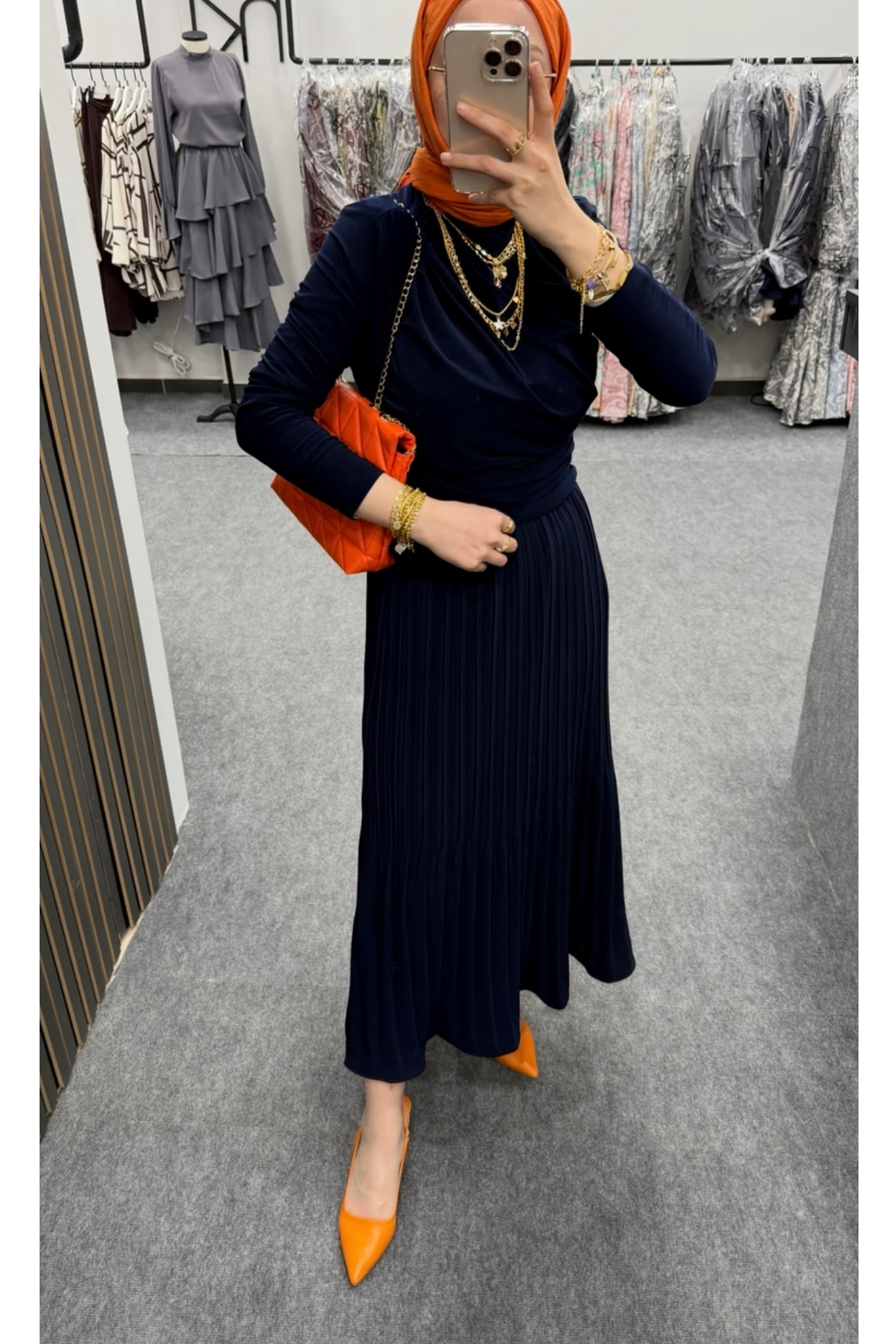 Nk pliseli etek siyah 