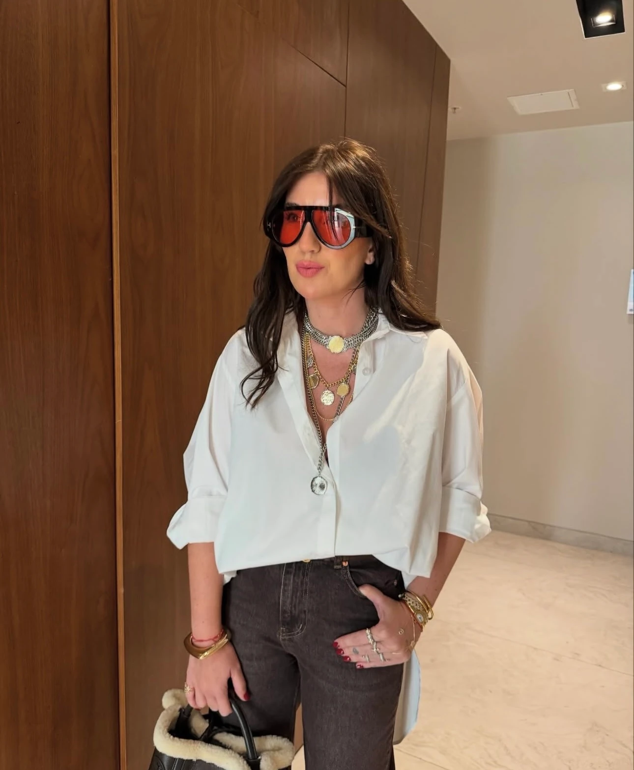 Poplin Gömlek Oversize Beyaz 