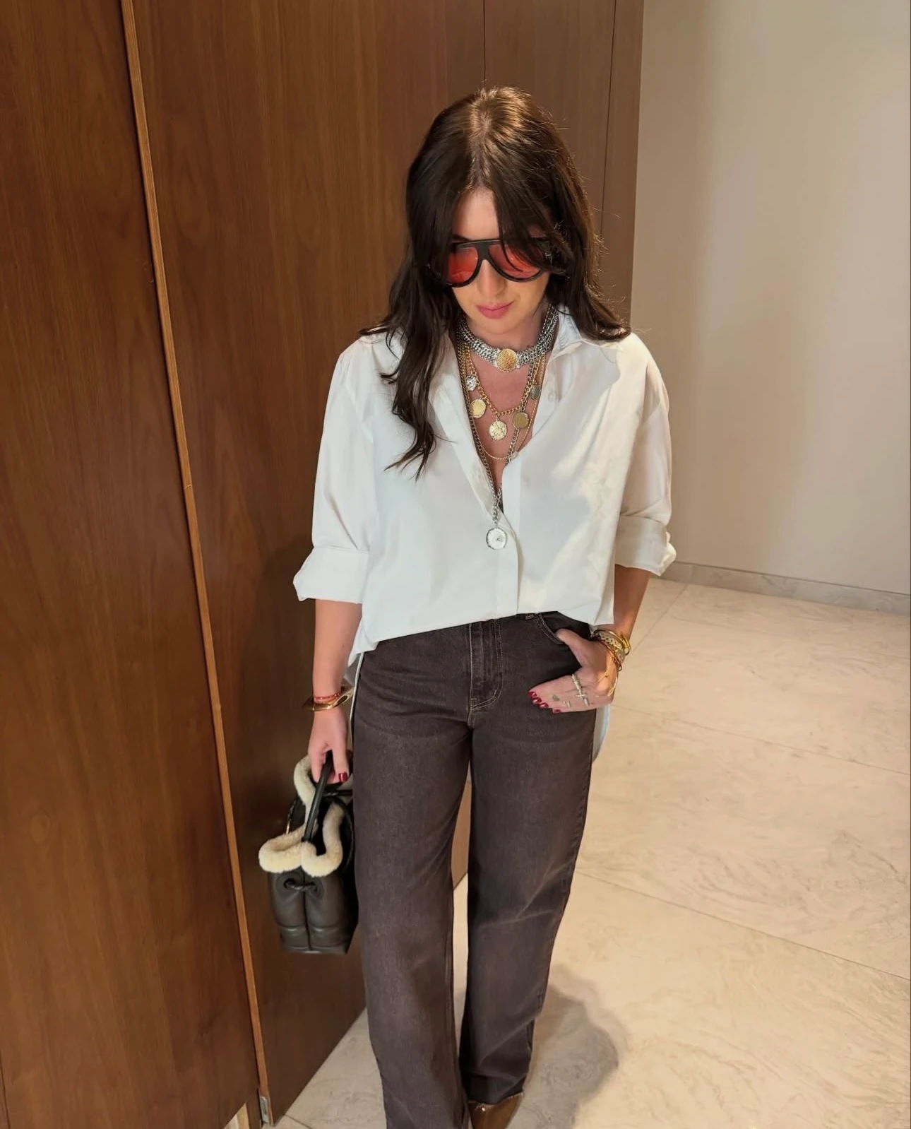 Poplin Gömlek Oversize Beyaz 