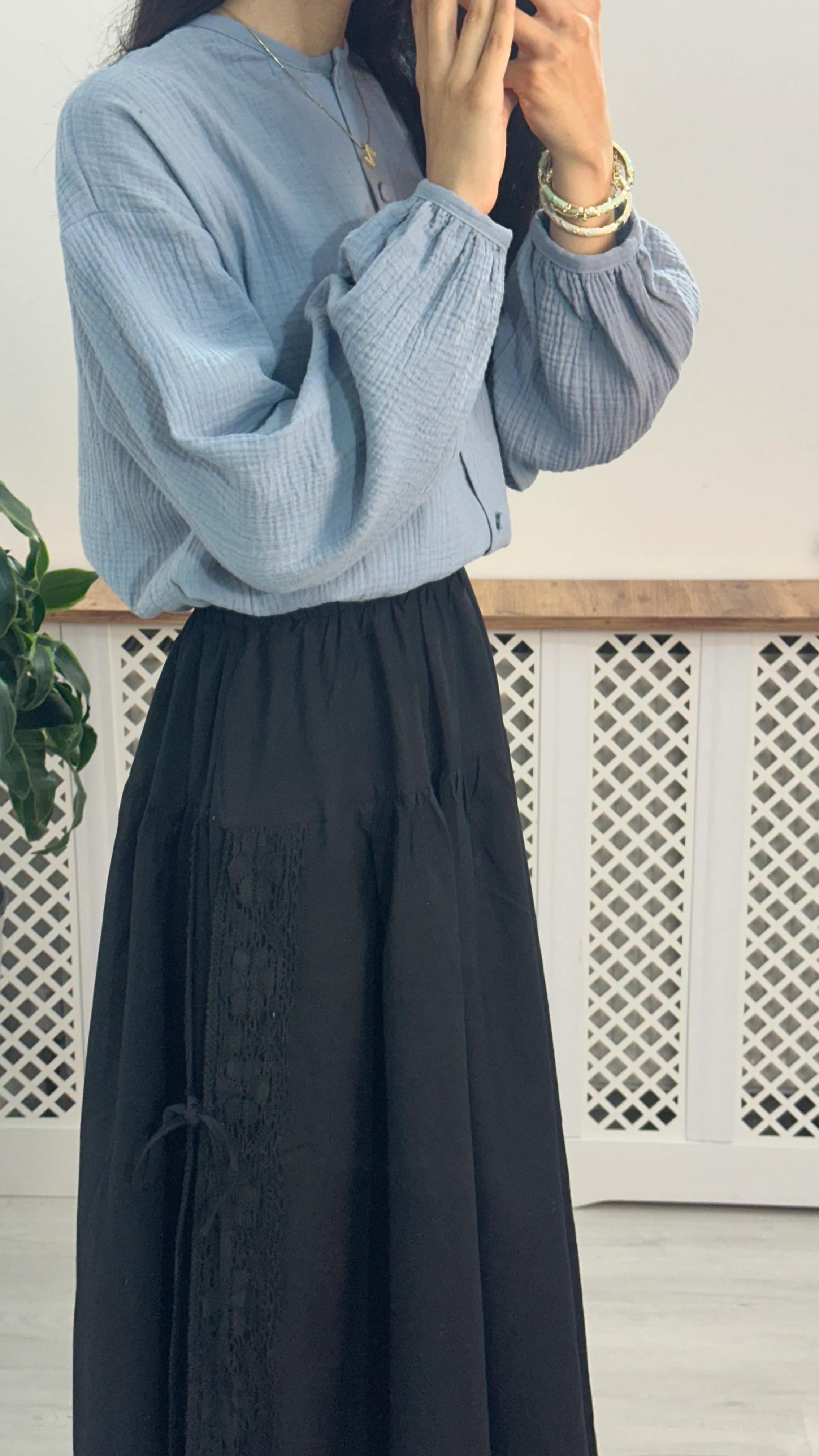 Zülays Müslin Bebe Mavisi Gömlek