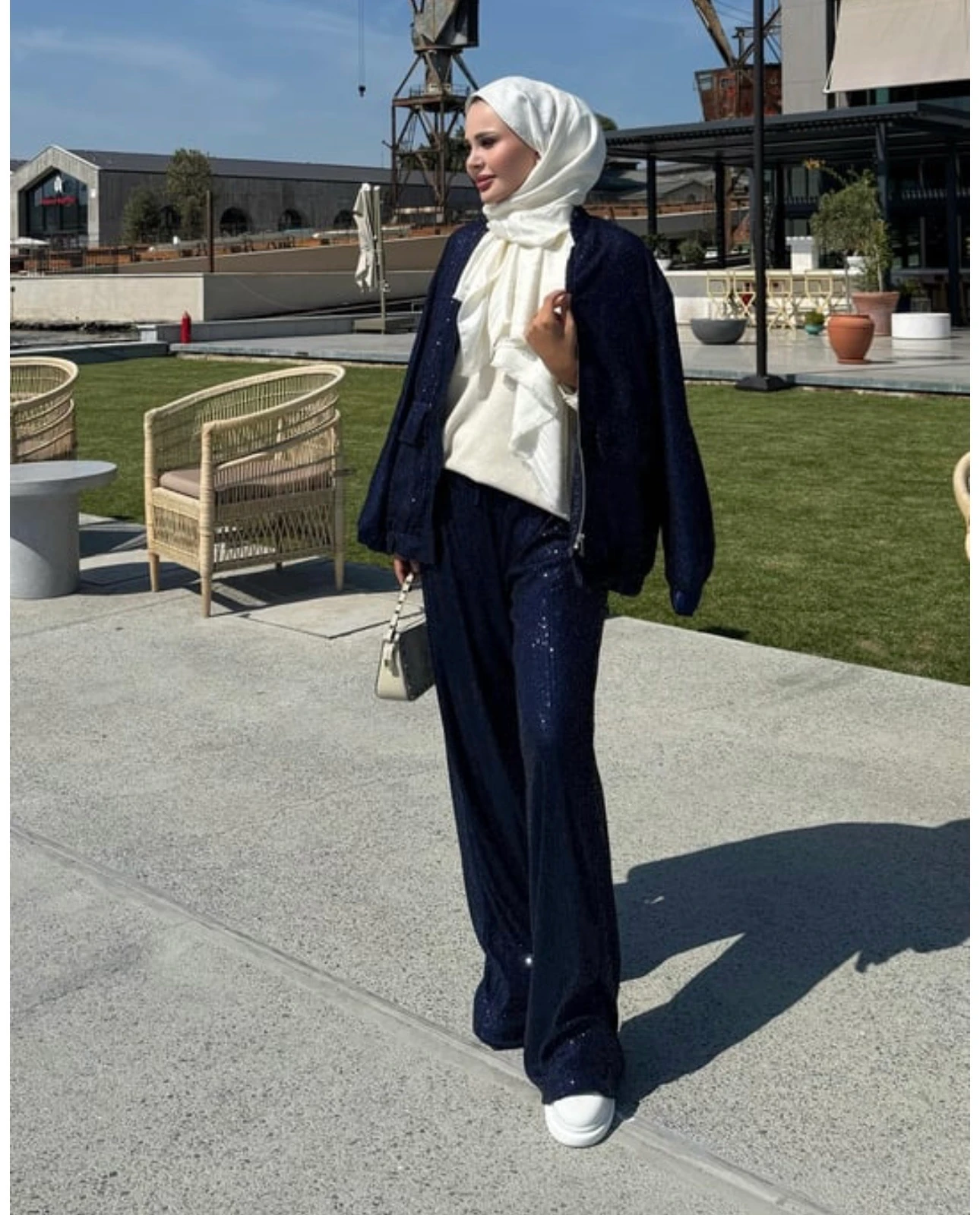 Pul Payetli Palazzo Bloom Pantolon 