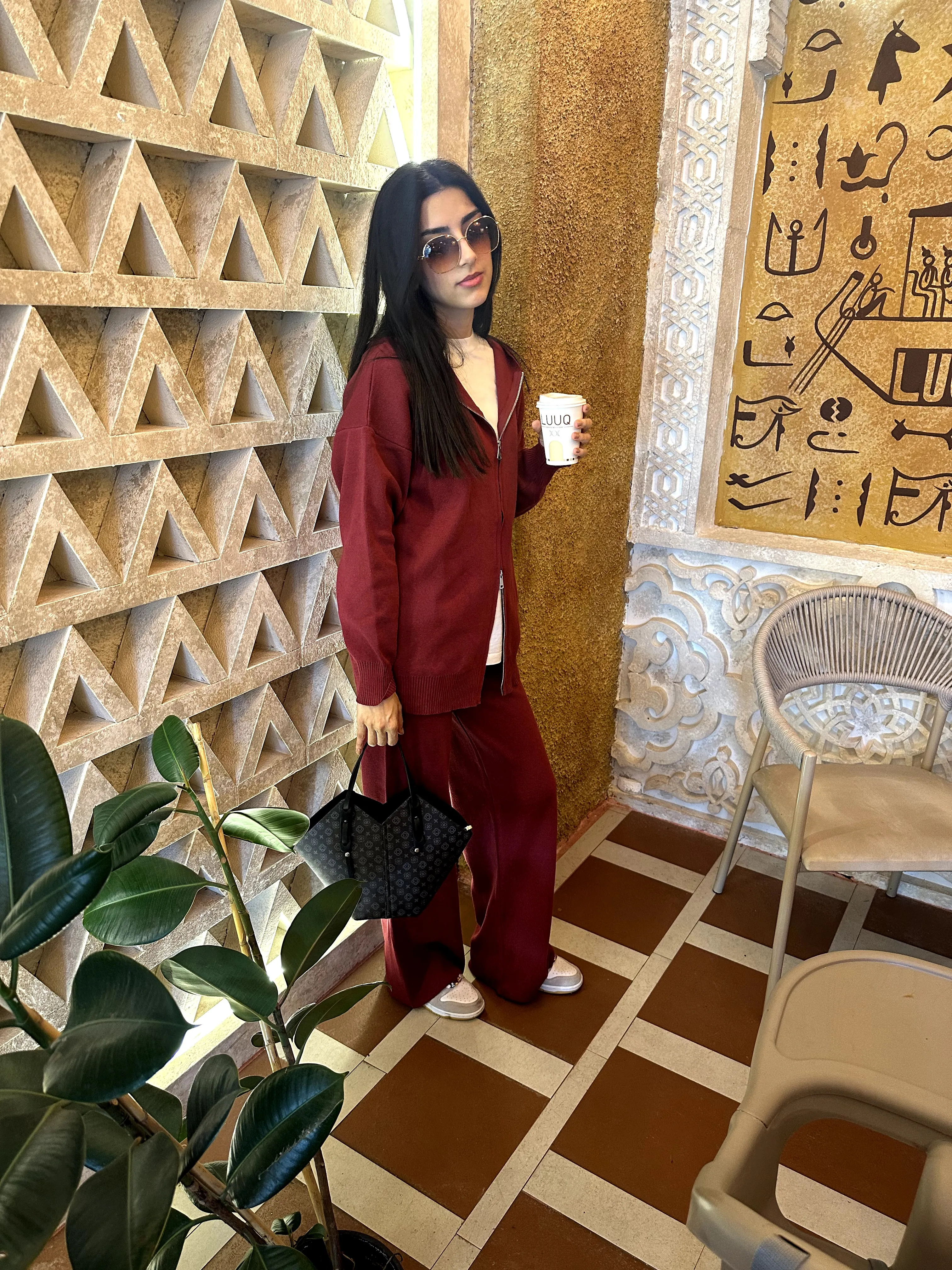 Krn Çelik Örme Triko Takım Bordo