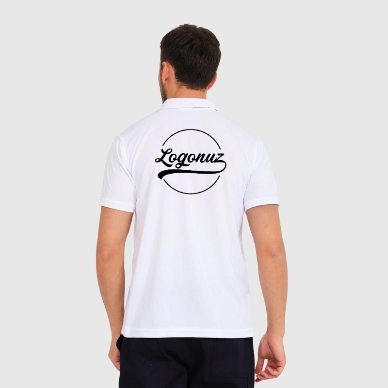 Beyaz Polo Yaka Tshirt Kappa Kumaş 