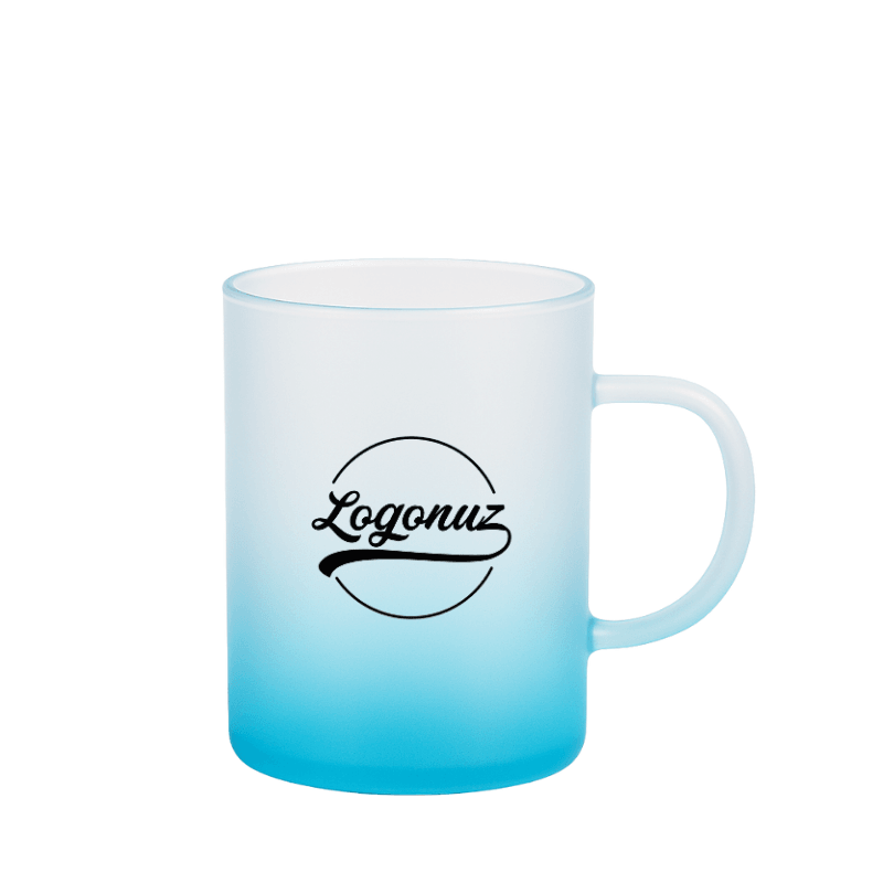 Logo Baskılı Çay Fincanı Mavi