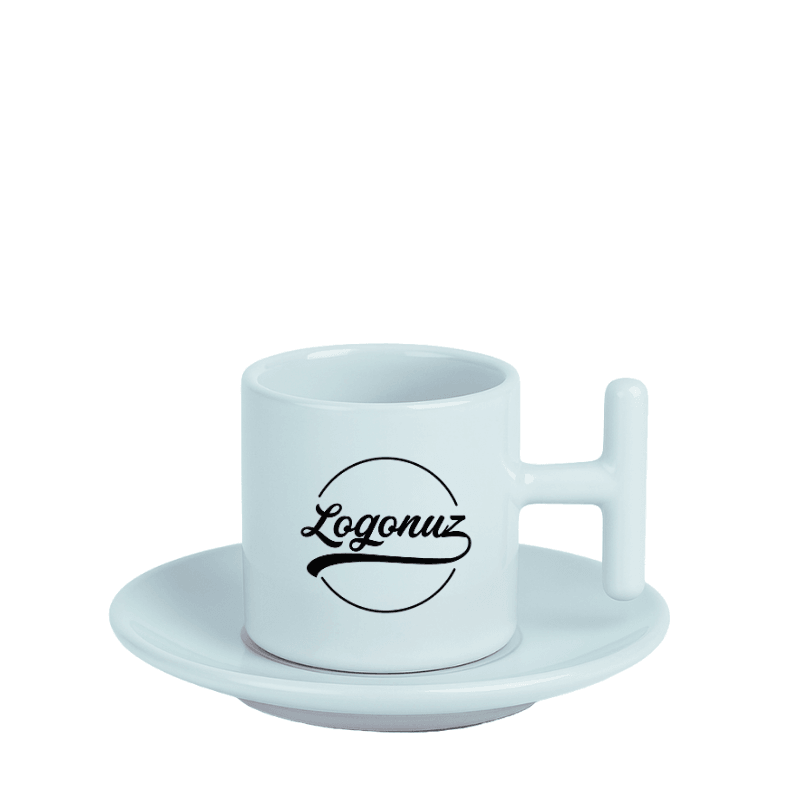 Logo Baskılı Türk Kahvesi Fincanı T Kulp  6'lı Set