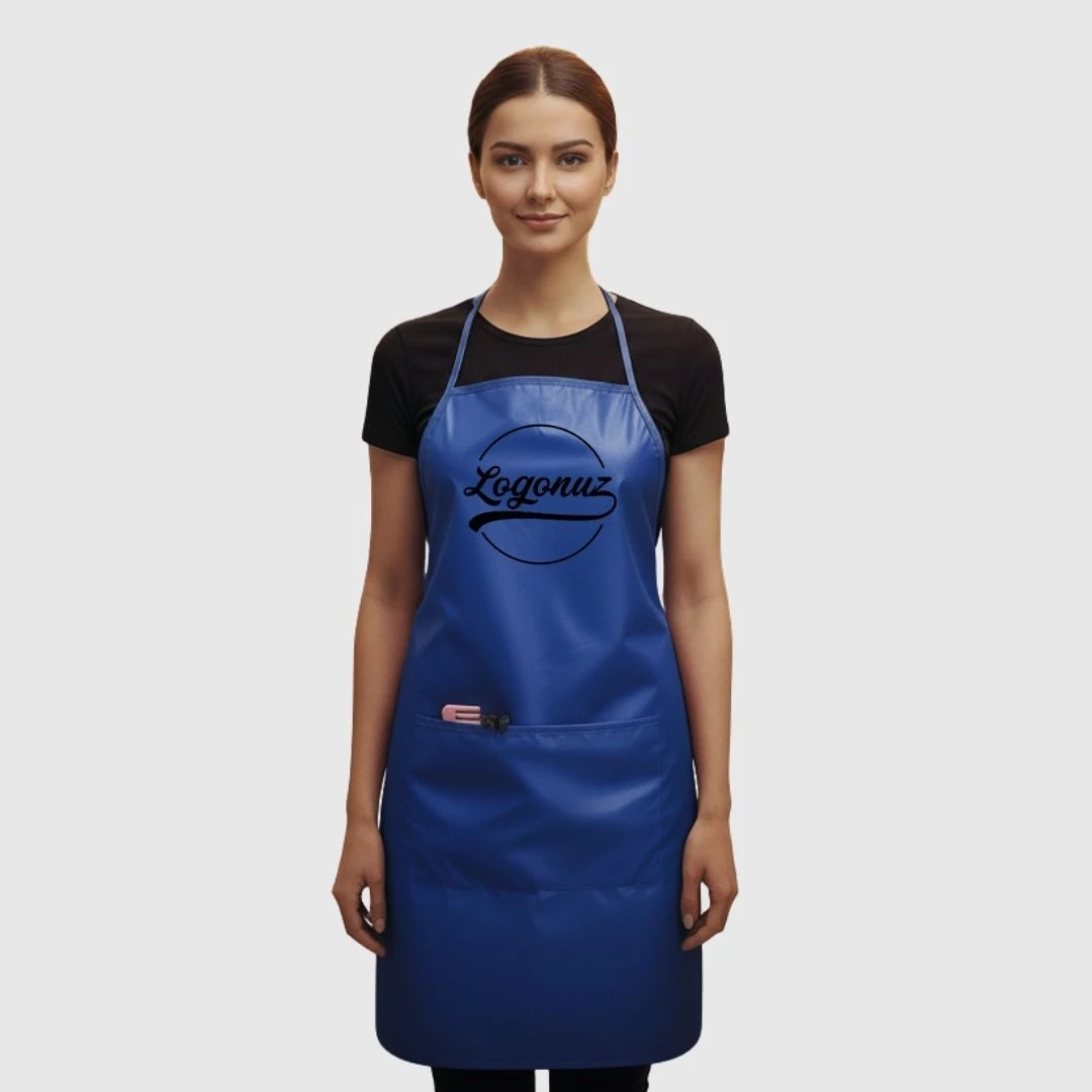 İsimli Logo Baskılı Kuaför Boya Önlüğü