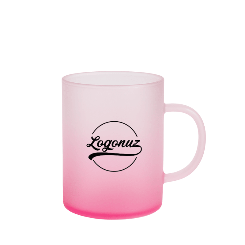 Logo Baskılı Çay Fincanı Pembe