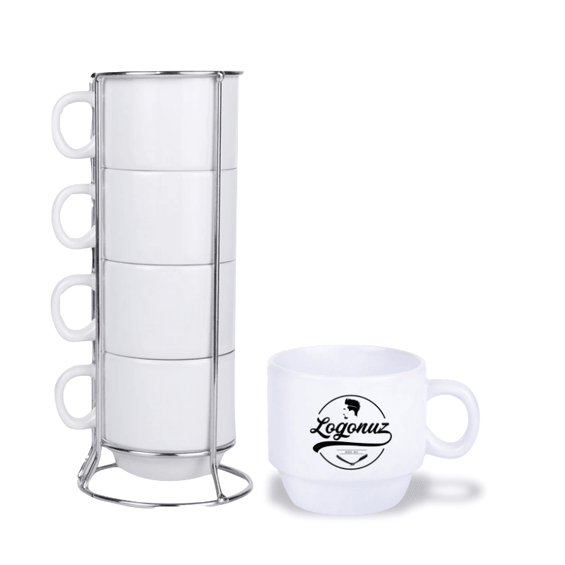 Logo Baskılı Standlı Fincan Set