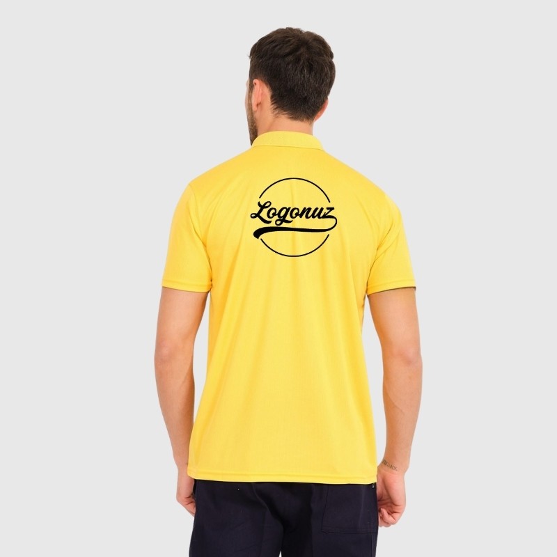 Polo Yaka T shirt Sarı Kabba Kumaş