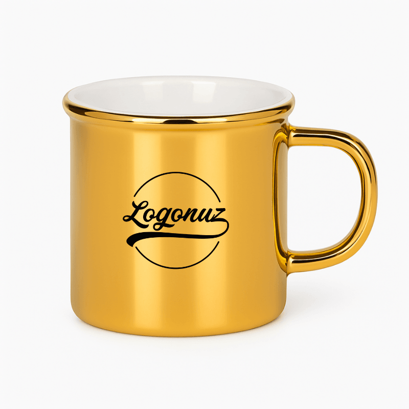 Logo Baskılı Kupa Bardak Gold