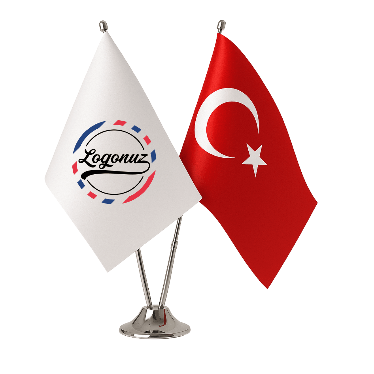 Logo baskılı masa bayrağı