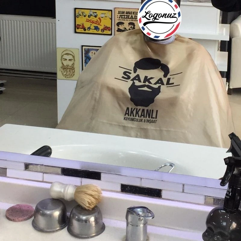 Kuaför Logolu Klasik (ince) Kumaş Penuar Kampanya