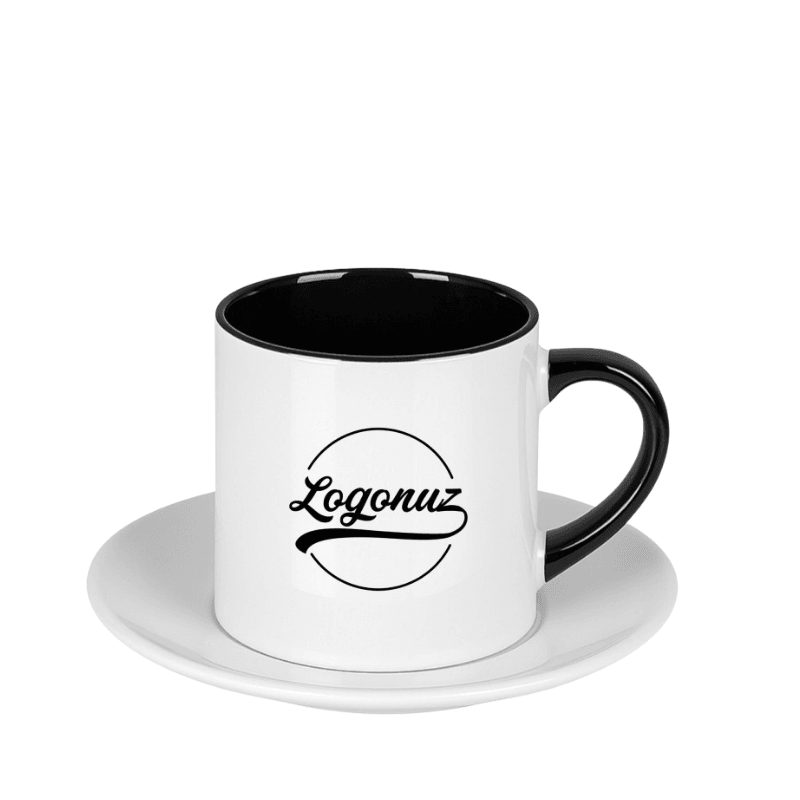 Logo Baskılı Tabaklı Çay Fincanı