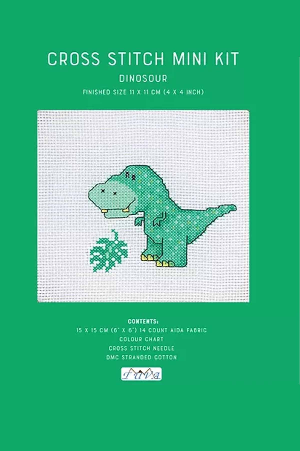 KANAVİÇE KİTİ GROSS STITCH MINI KIT / DINOSOUR image