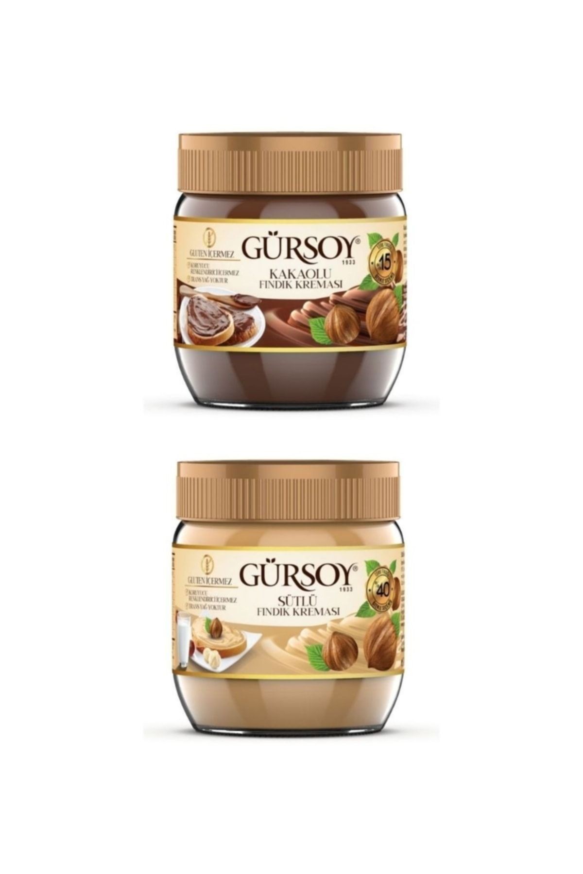 Sütlü Fındık Kreması 400 G & Kakaolu Fındık Kreması 400 G