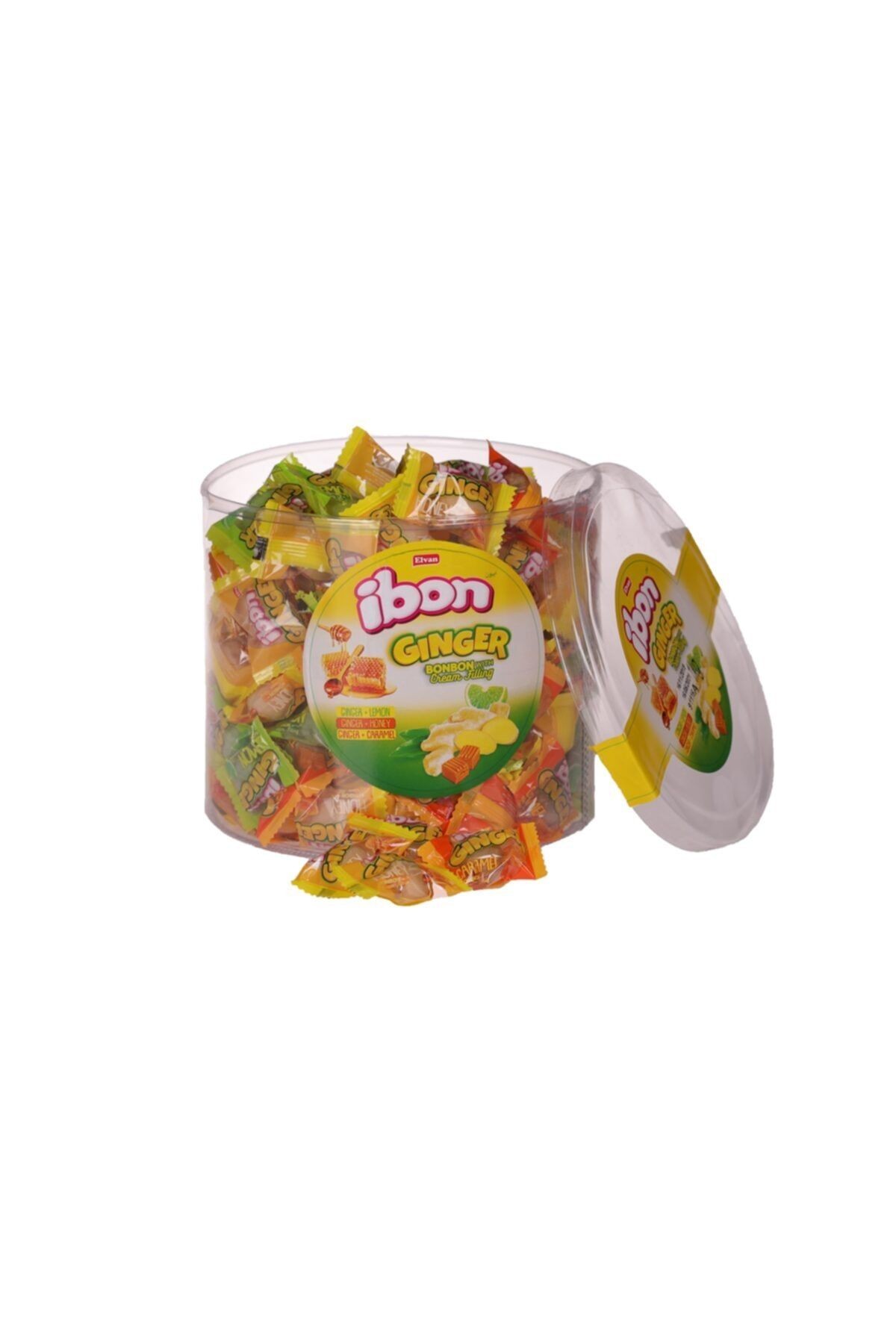 Ibon Ginger Zencefilli Şeker 1000 Gr. Silindir (1 Kutu)