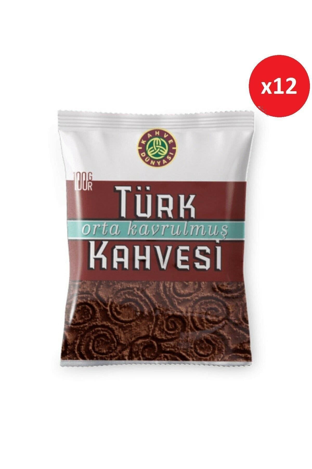 Orta Kavrulmuş Türk Kahve 100 gr 12'li Paket