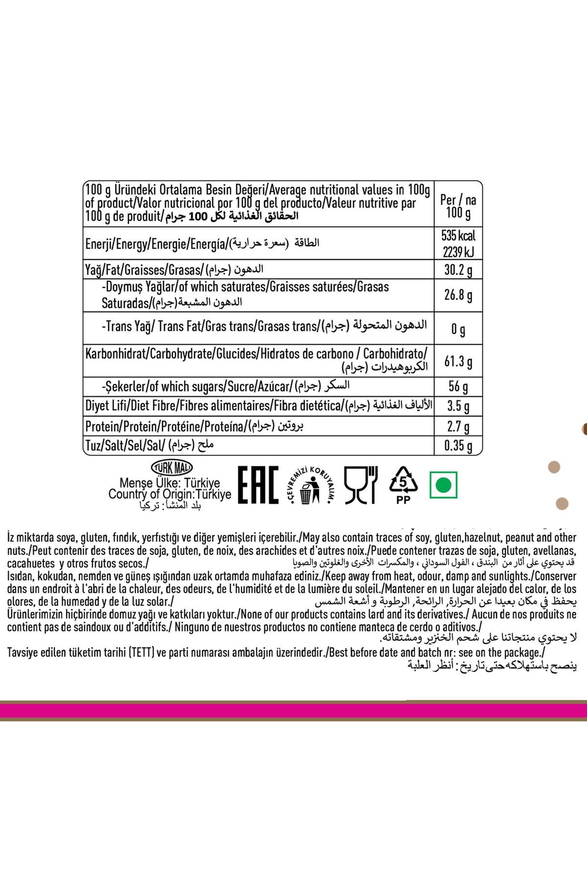 Orient Karışık Meyveli Çikolata 1 Kg