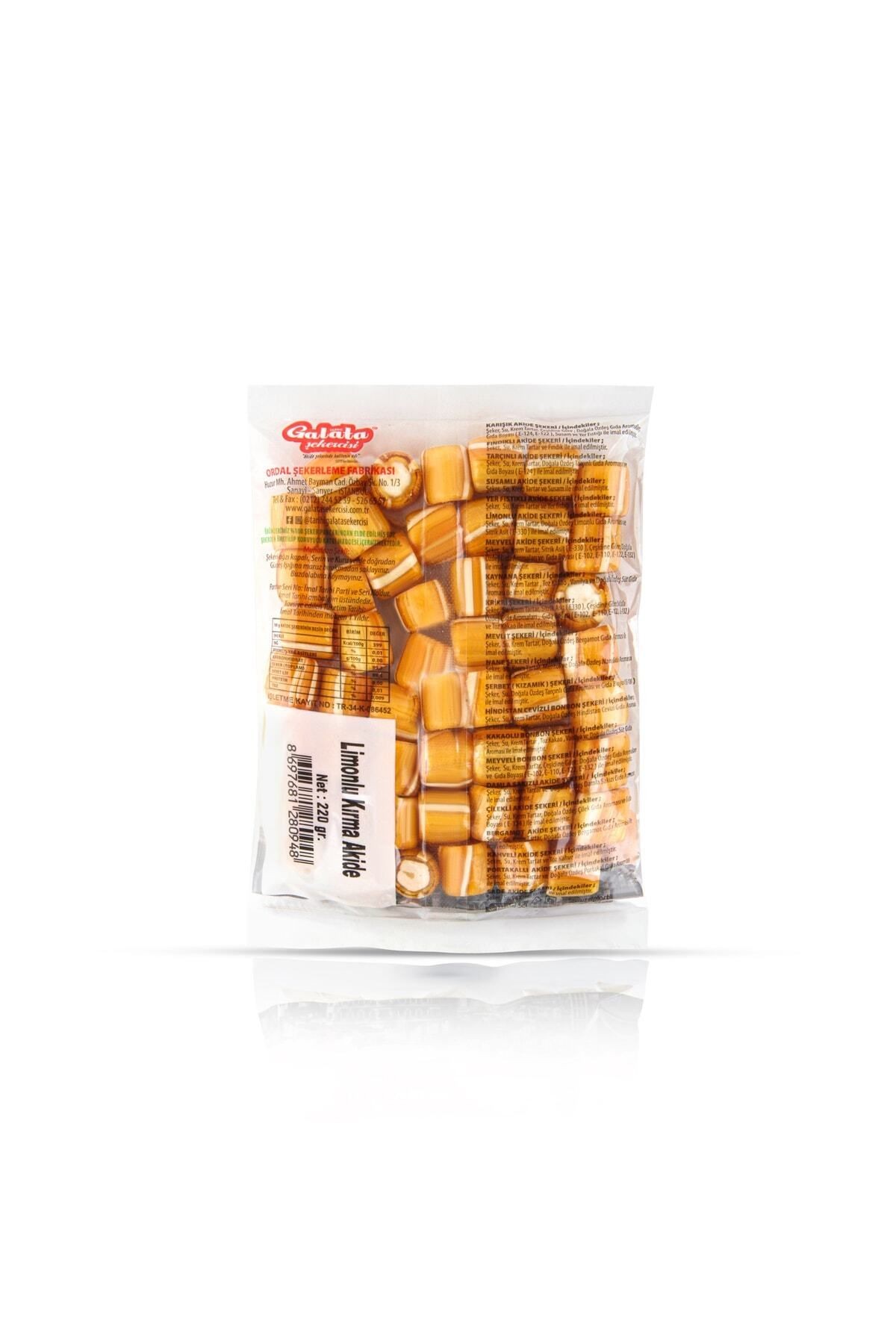 GALATA ŞEKERCİSİ Limonlu Kırma Akide Şekeri 220 Gr