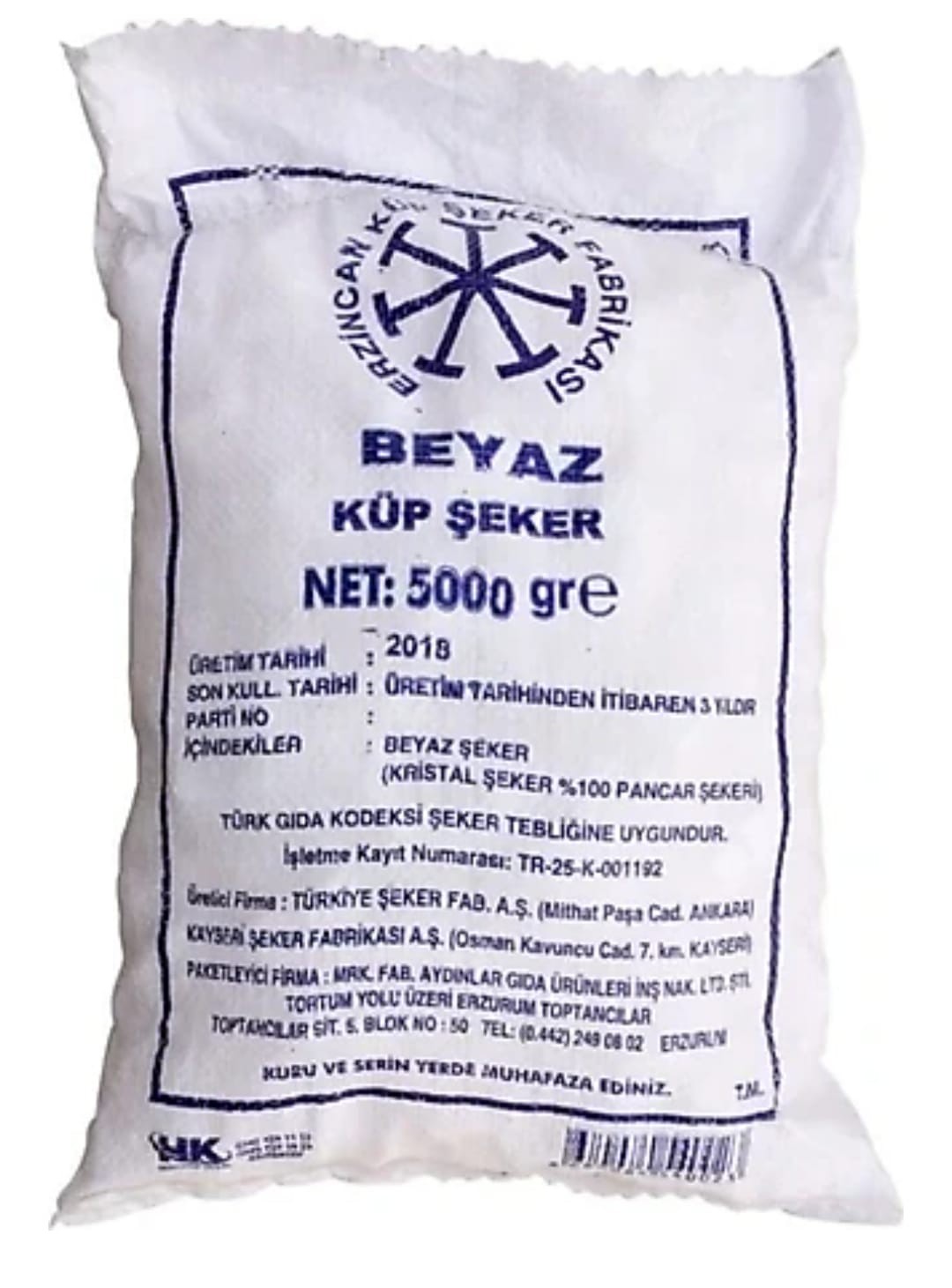 ezgikaya kuruyemiş Şeker Kıtlama Şeker - ( Kesme Şeker) 5 Kg