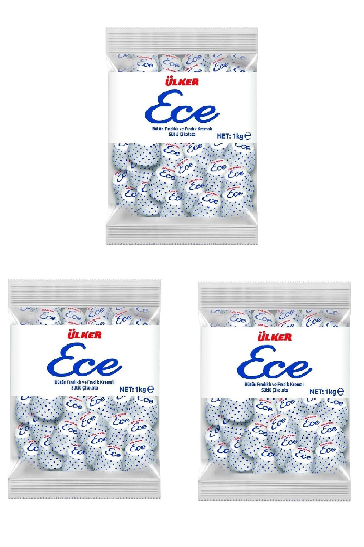 Ece Ikramlık Çikolata Fındıklı 1kg X 3 Adet