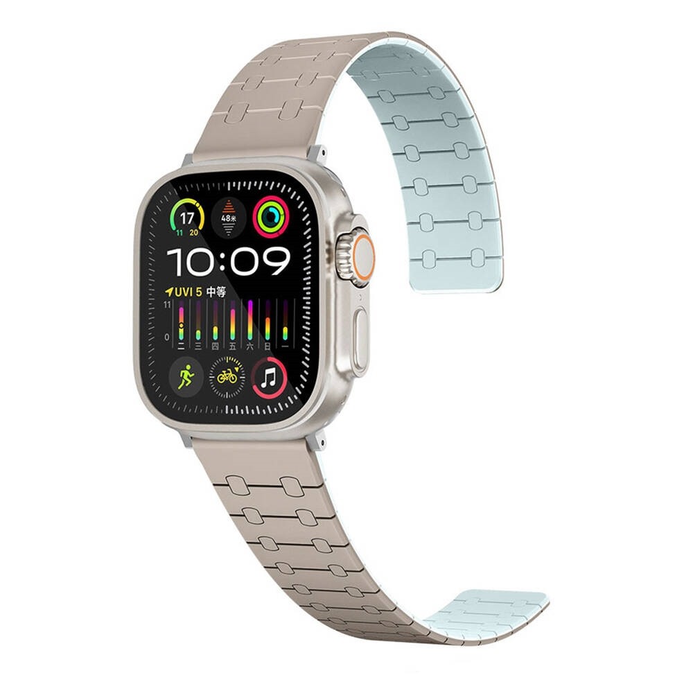 Apple Watch 44mm KRD-111 Çizgili Desenli Silikon Kordon