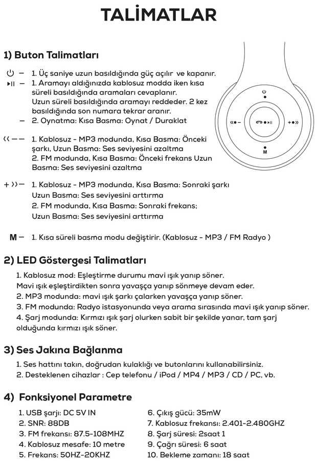 BTK-ZR56 Bluetooth Kulaklık