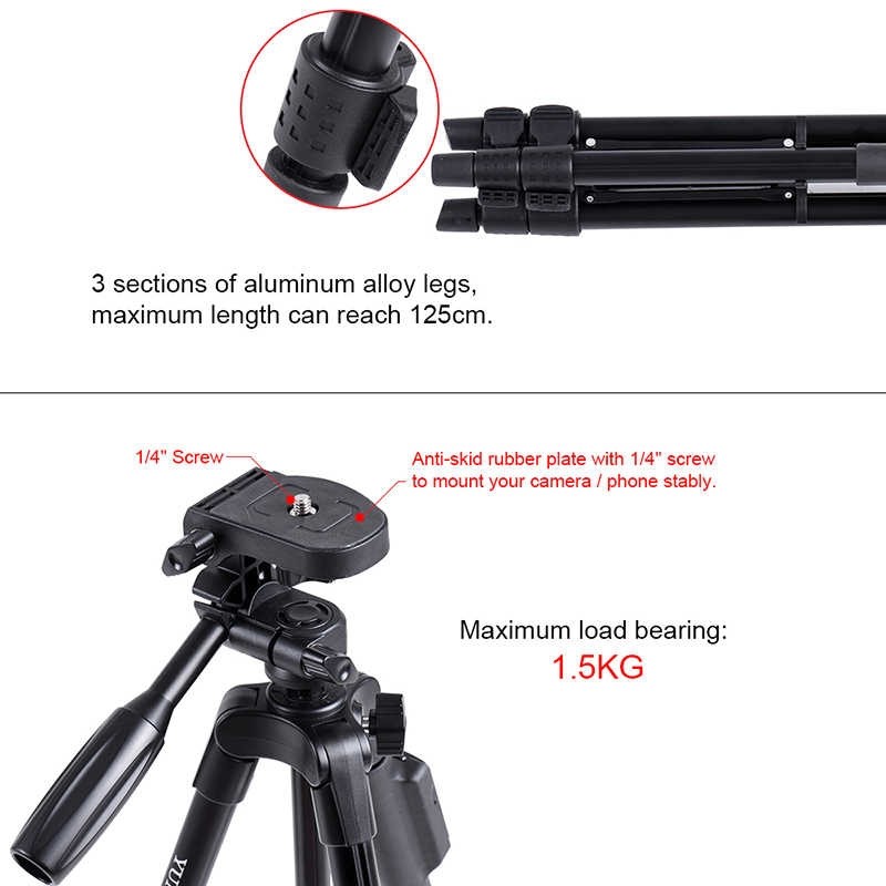 VCT 5208 Tripod Siyah