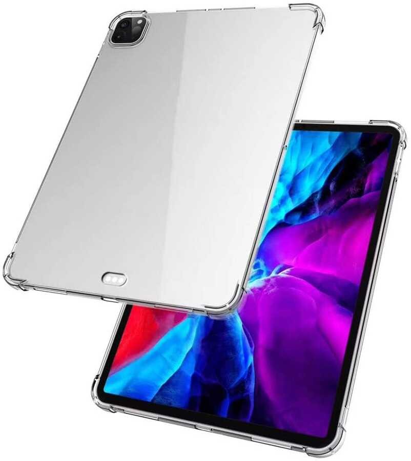 iPad Pro 12.9" 2021 ( 5. Nesil ) Tablet Nitro Anti Shock Şeffaf Sert Kapak