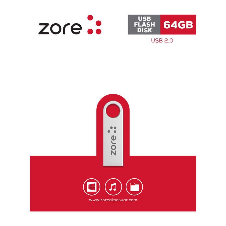 64 GB Zore FM1 Metal Gümüş Usb Flash Bellek