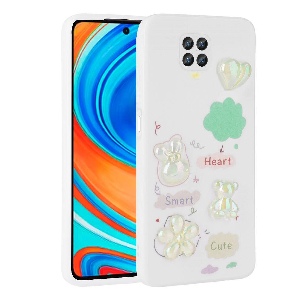 Xiaomi Redmi Note 9 Pro Kabartma Figürlü Parlak Toys Silikon Kapak