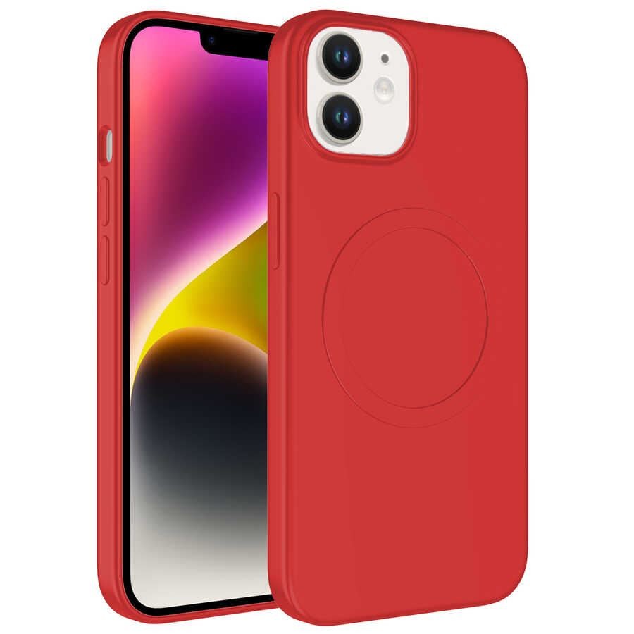 iPhone 11 Pro Magsafe Wireless Şarj Özellikli Pastel Renk Silikon Plas Kapak