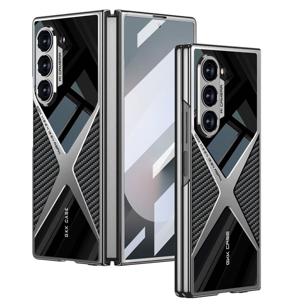 Z Fold 6 Ultra İnce Kamera Korumalı PC + Karbon Arka Yüzey X-Pro Kapak