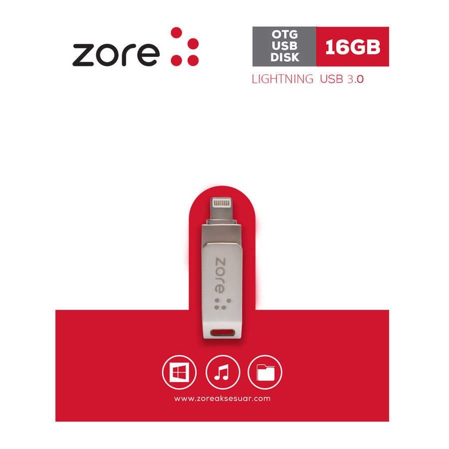 16 GB Zore İphone Lightning Gümüş Otg Flash Bellek