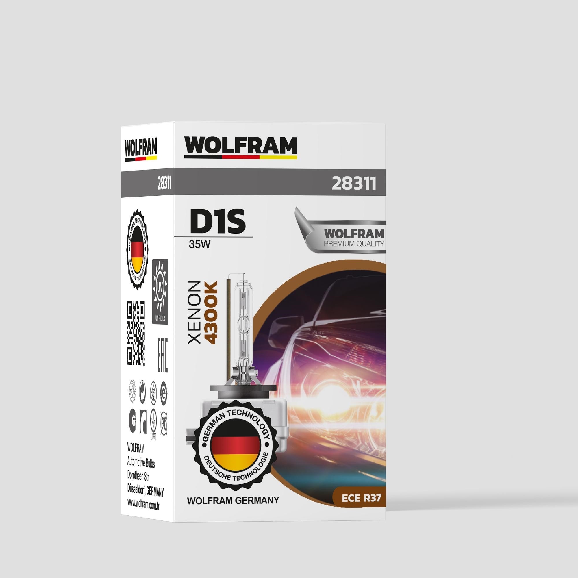 Wolfram D1S Xenon Ampul Standart Işık 4300K