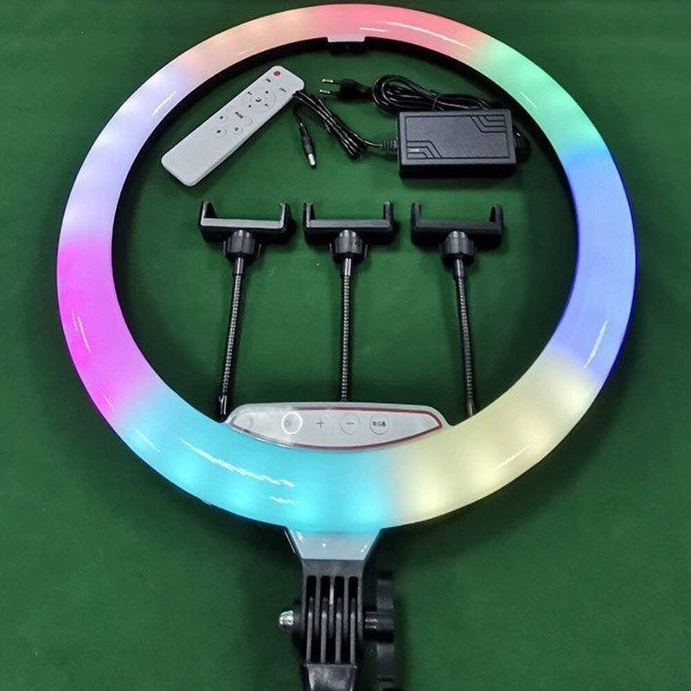 RGB Light 45cm Işıklı Telefon Tutucu Ring Light