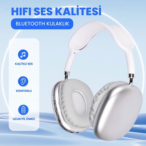 P94 Kulak Hi-Fi Ses Kalitesi Katlanabilir Kulak Üstü Bluetooth Kulaklık