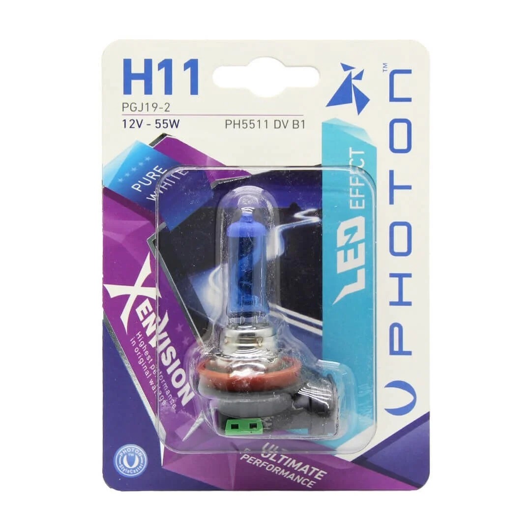 Photon H11 12V 55W Xen Vision Beyaz Halojen Oto Far Ampülü