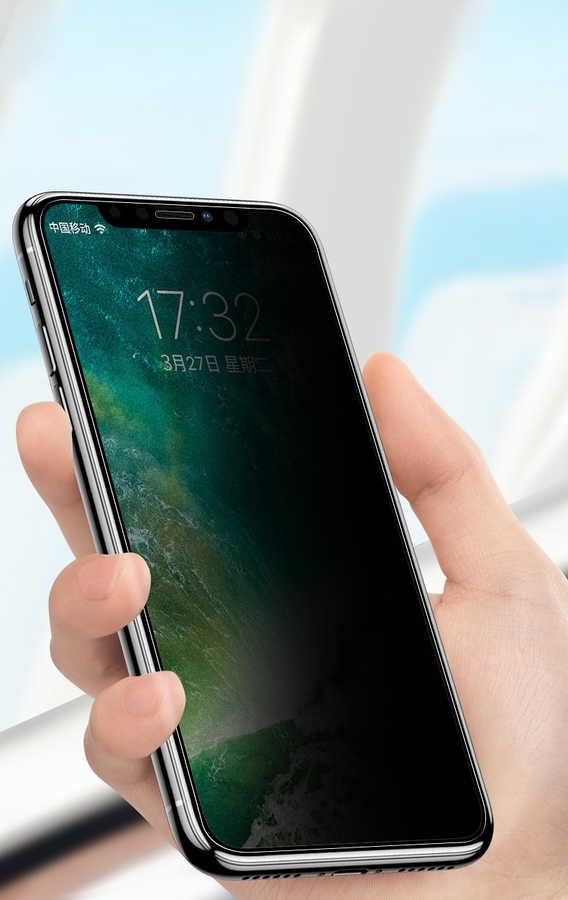 iPhone X Anti-Dust Mat Privacy Temperli Ekran Koruyucu