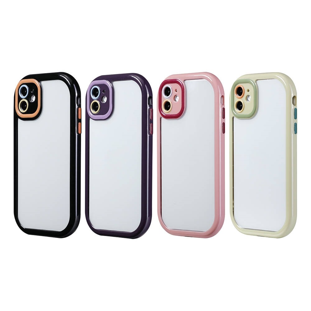 iPhone 11 Kılıf Kamera Korumalı Renkli Kenar ve Çerçeve Tasarımlı Vitamin Kapak