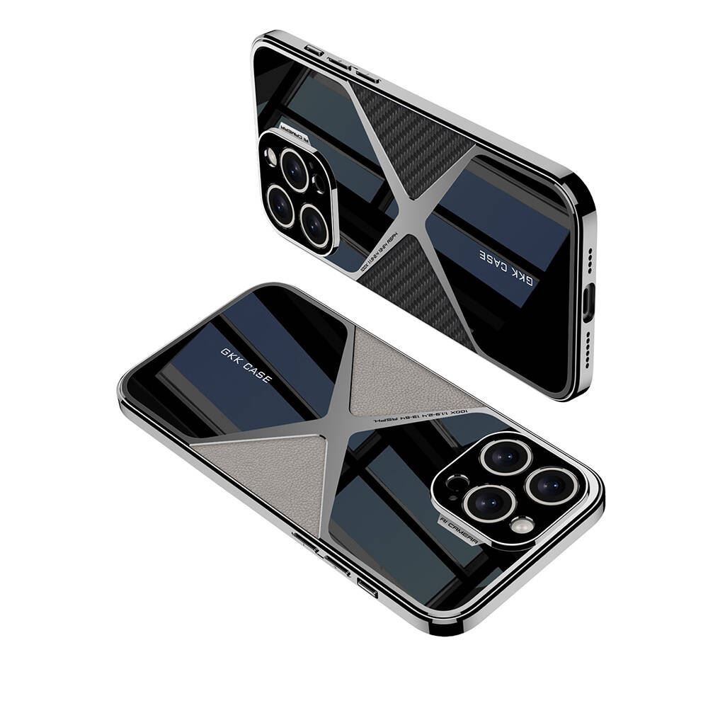 iPhone 14 Pro Max Ultra İnce Kamera Korumalı PC + Deri Arka Yüzey X-Pro Kapak
